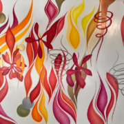 Adria-Moura_Jardins_2025_Zeichnung-mit-Farbstift-Acryl-auf-Papier_45x60cm