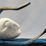 Rota Blanck_Der Schwimmer_1990_Cararamarmor Holz_52x100x24cm